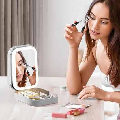 LumiVault™ Luxury LED Jewelry Organizer Mirror