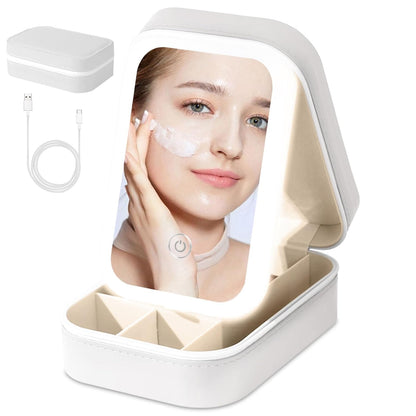 LumiVault™ Luxury LED Jewelry Organizer Mirror
