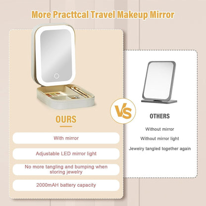LumiVault™ Luxury LED Jewelry Organizer Mirror