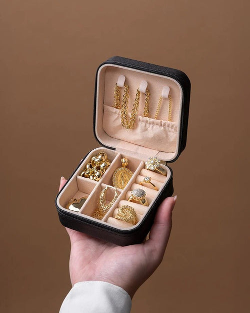 Rectangle Peach Leather Jewellery Box, For Gifting