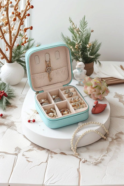 Rectangle Peach Leather Jewellery Box, For Gifting
