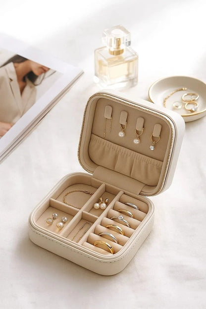 Rectangle Peach Leather Jewellery Box, For Gifting